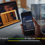 Illustration of a digital wallet app interface showcasing money transfers, investments, and virtual cards, representing Cash App development cost.