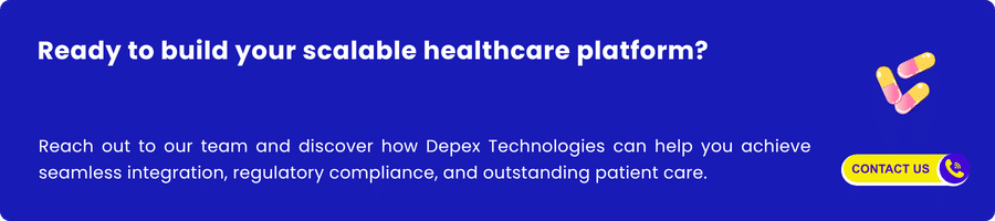 Confident healthcare professionals and IT experts collaborating in a modern workspace, symbolizing readiness to build a scalable healthcare platform.