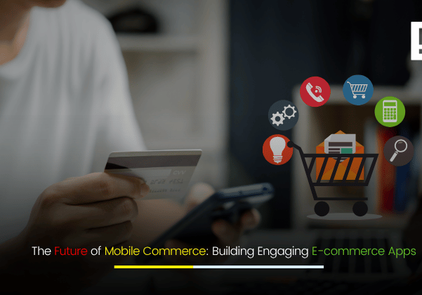 Modern smartphone with vibrant e-commerce app interface, shoppers browsing and making purchases, symbolizing the future of mobile commerce and engaging online shopping experiences.