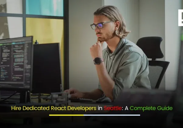 Depex Technologies banner showcasing Hire Dedicated React Developers in Seattle – modern web development solutions with React.js