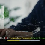 Depex Technologies banner showing AI powered mortgage loan processing software Development with document intake, OCR, underwriting, and approvals