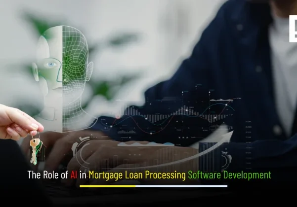 Depex Technologies banner showing AI powered mortgage loan processing software Development with document intake, OCR, underwriting, and approvals
