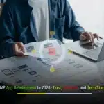 Depex Technologies banner showing “MVP App Development in 2026” with cost, timeline, and tech stack theme