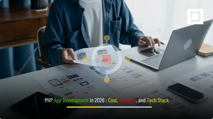 Depex Technologies banner showing “MVP App Development in 2026” with cost, timeline, and tech stack theme