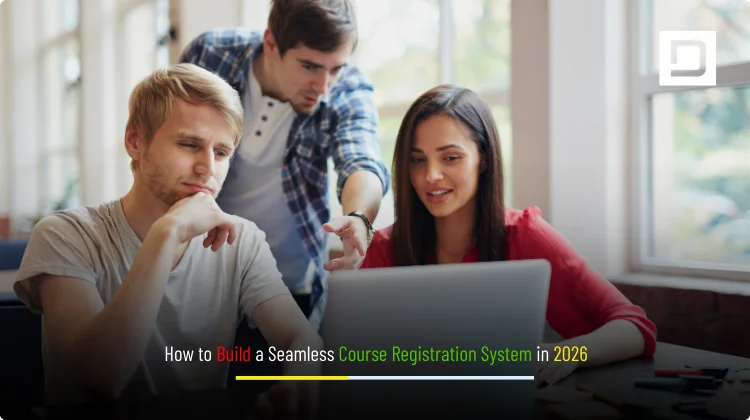 Seamless course registration system dashboard interface showing student enrollment software workflow and automation features